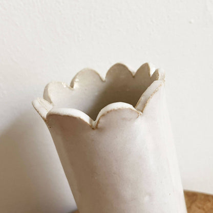Scallop Stoneware Vase