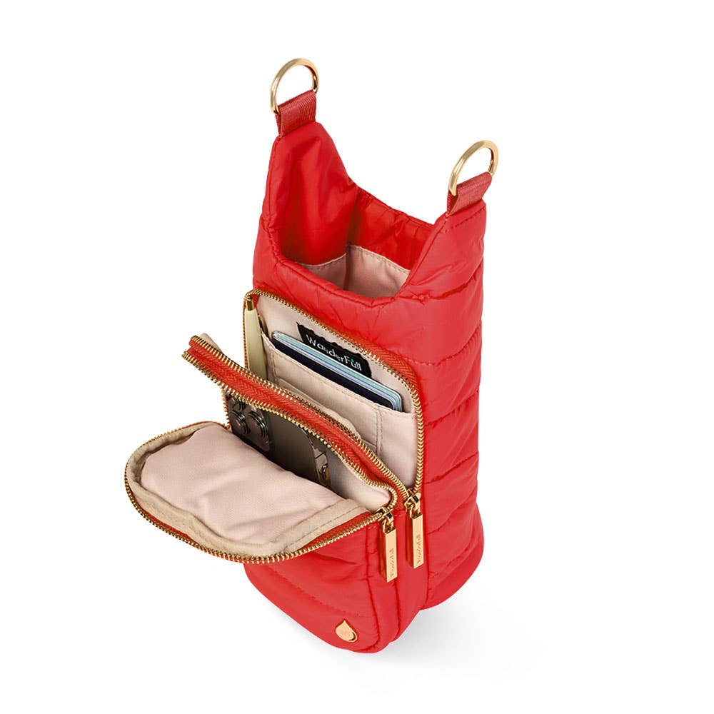 Poppy Red HydroBag® with Poppy & White Striped Strap