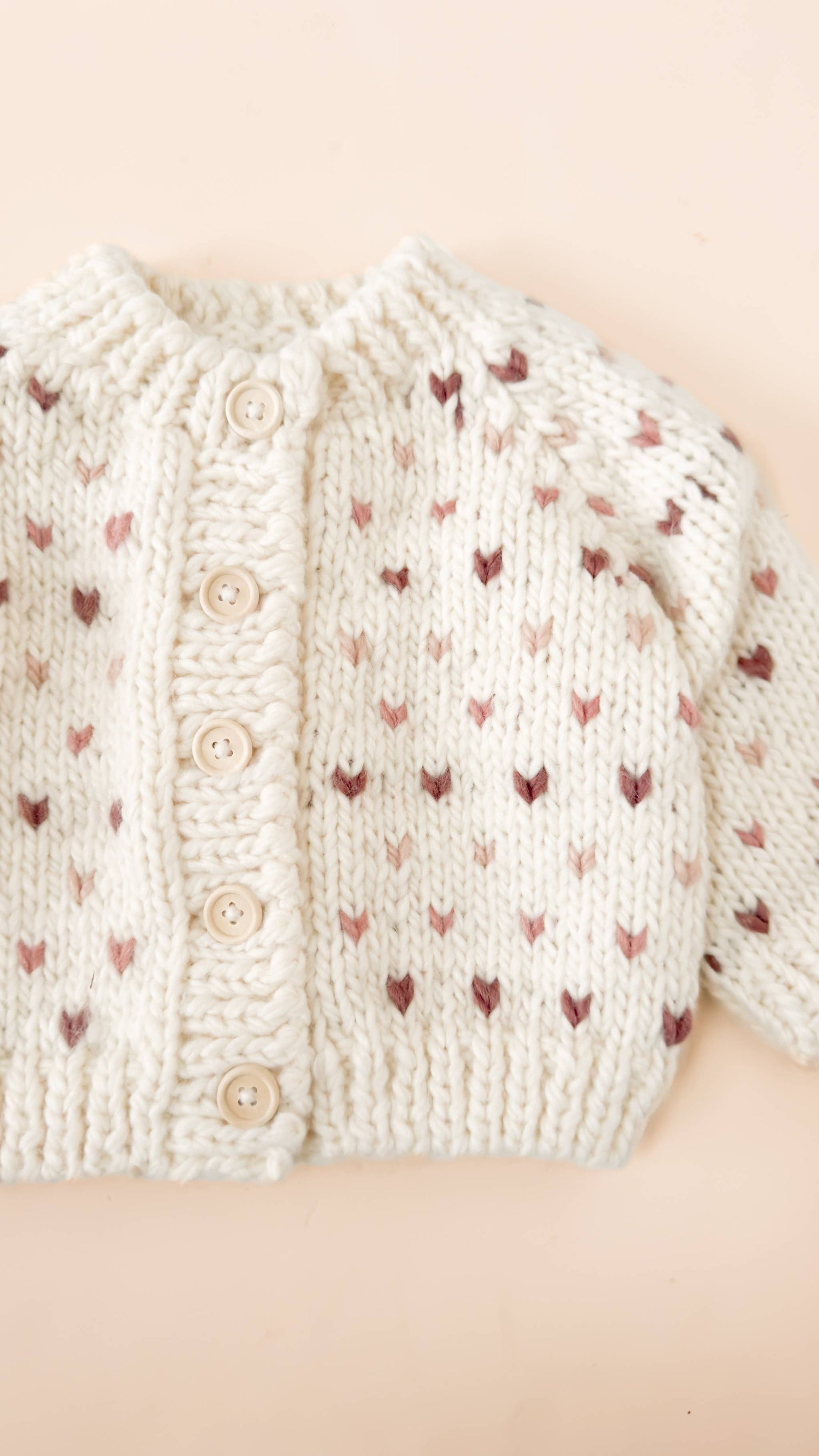 Mauve Hearts Sawyer Kids Cardigan
