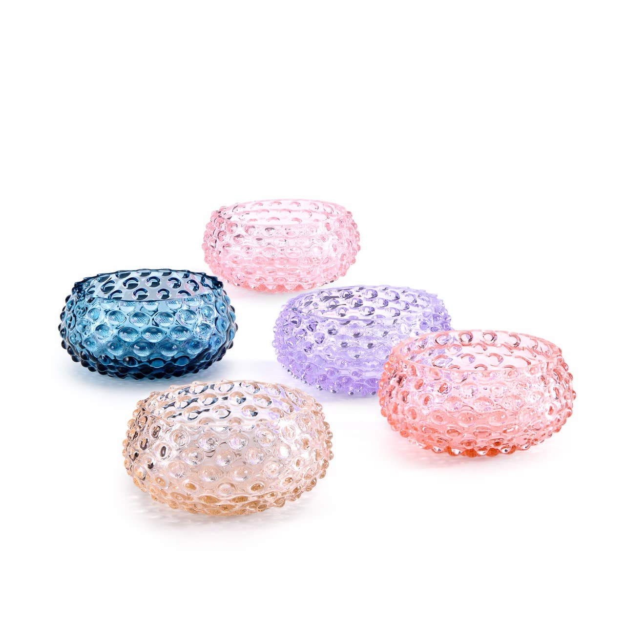 Midnight Blue Small Hobnail Glass Bowl