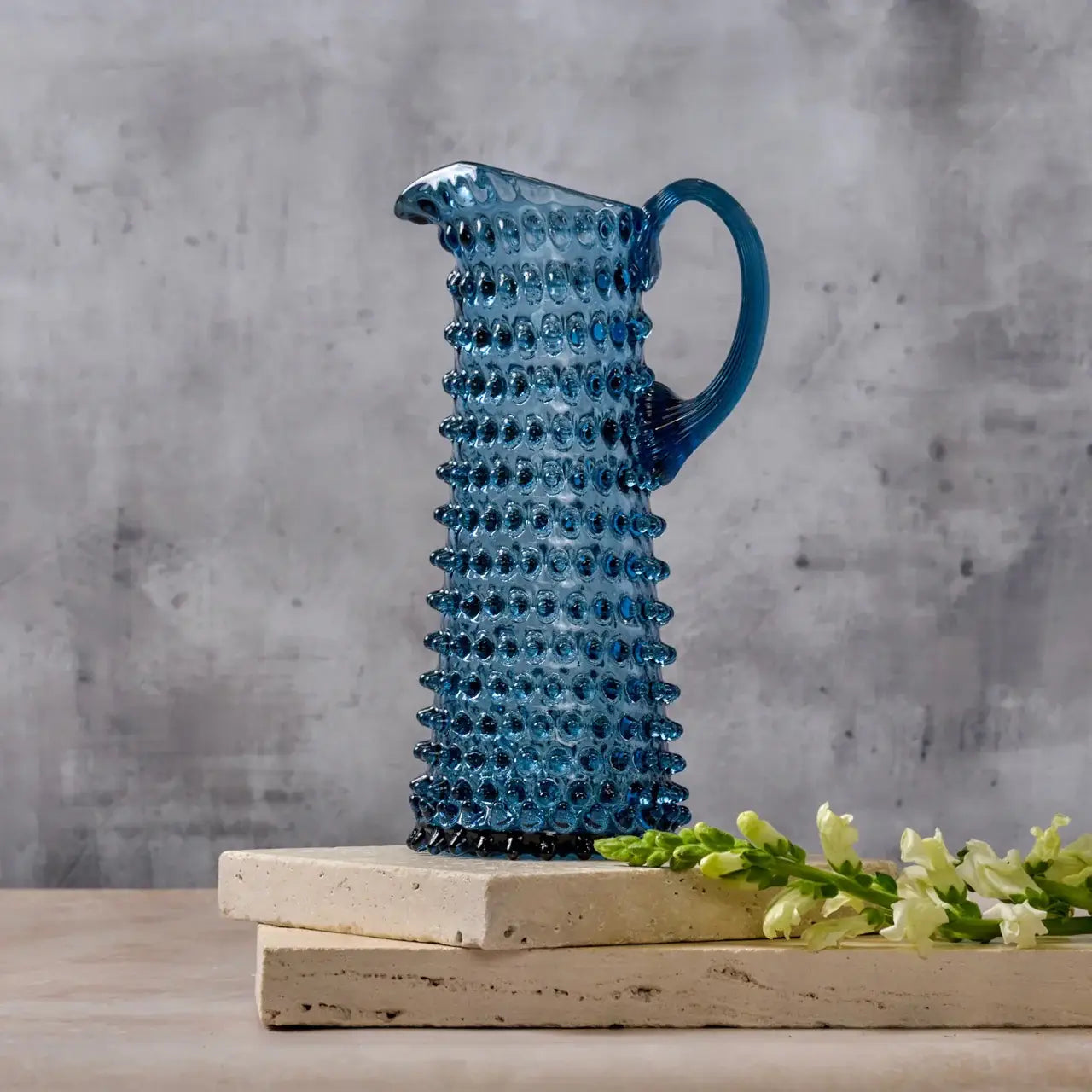 Midnight Blue Tall Hobnail Jug | 1.2L