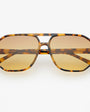 Billie Tortoise + Brown Unisex Aviator Sunglasses