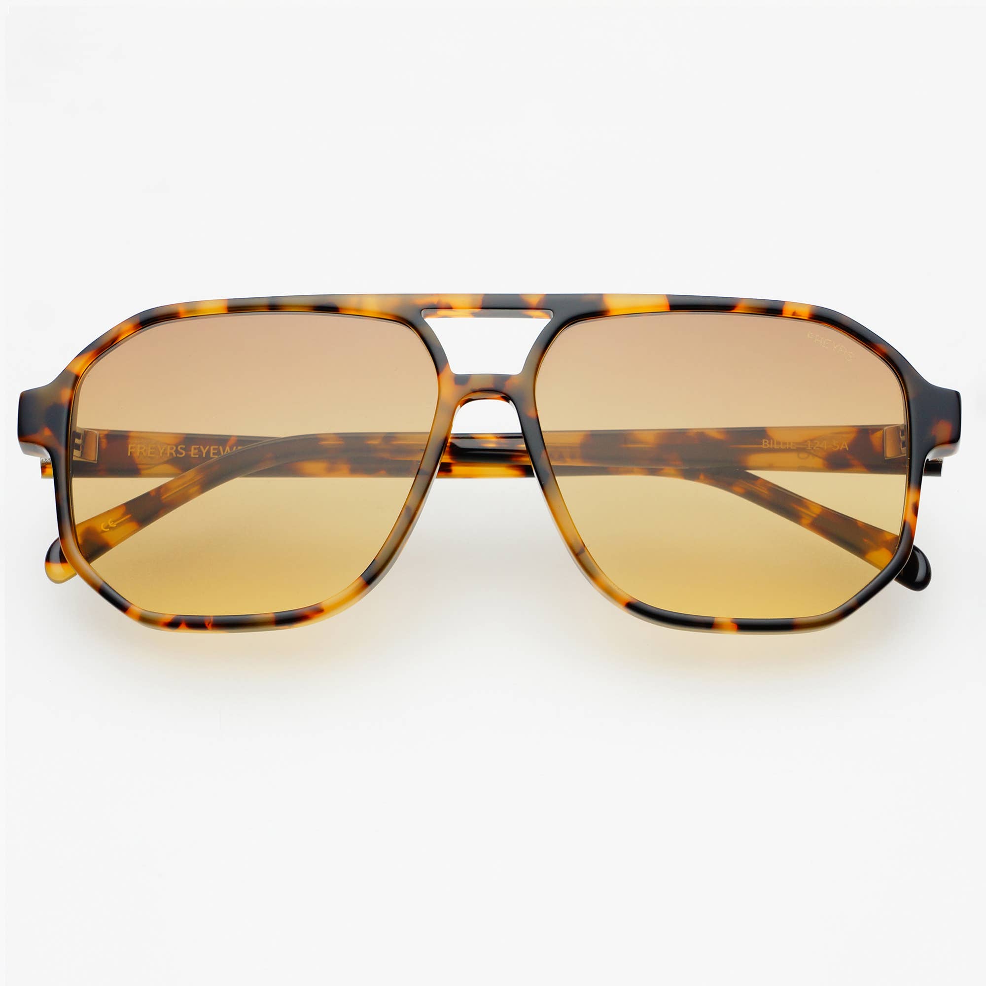 Billie Tortoise + Brown Unisex Aviator Sunglasses