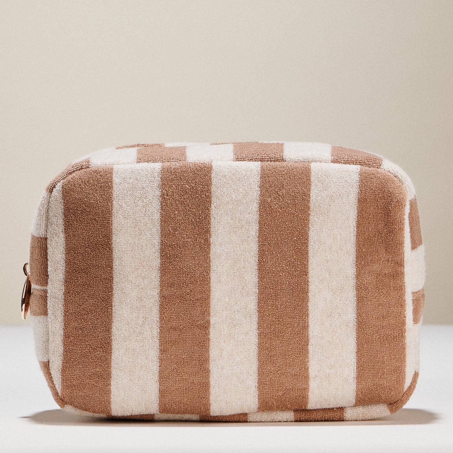 Striped Terry Fabric Travel Pouch