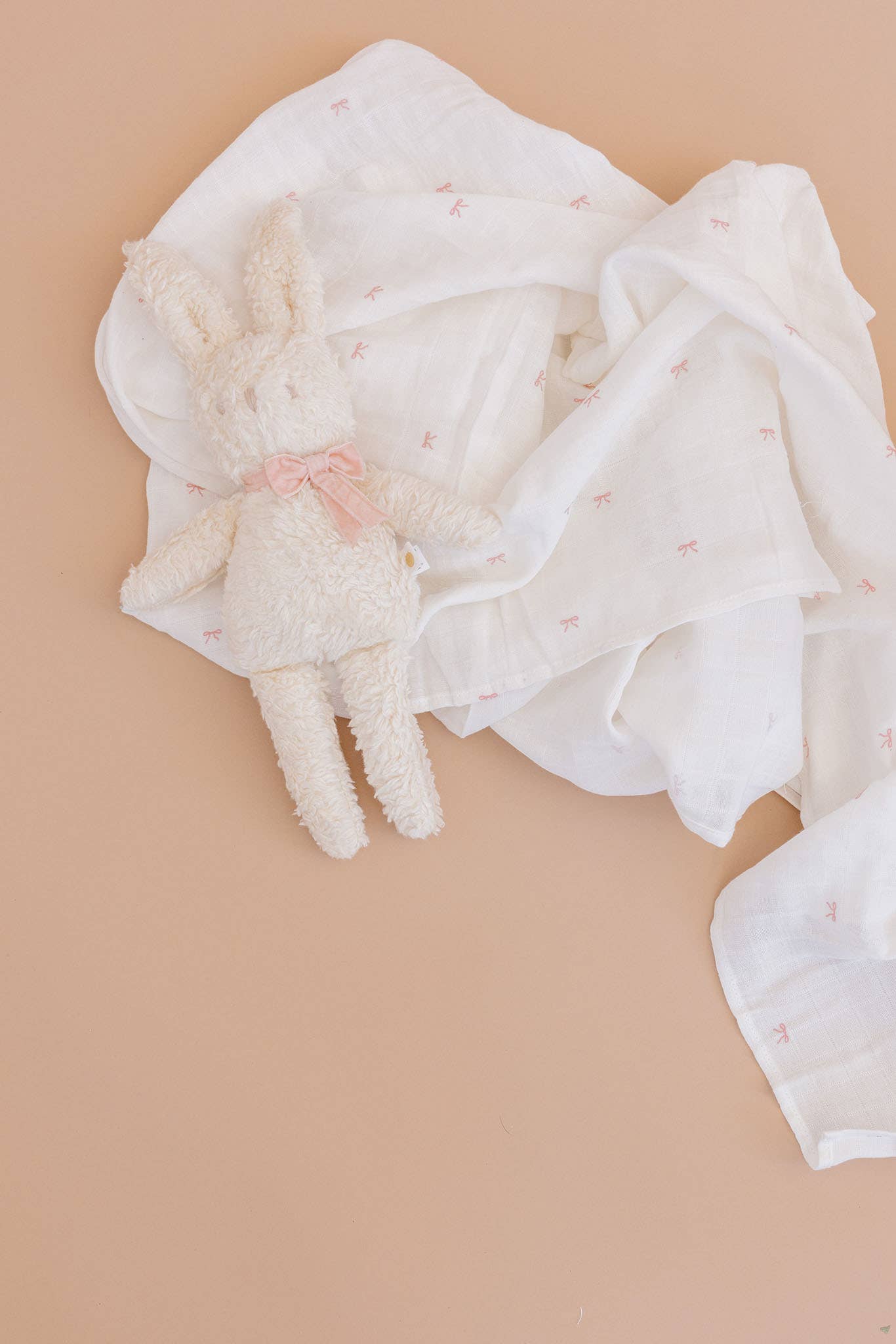 Charlie Bunny Pink Velvet Bow