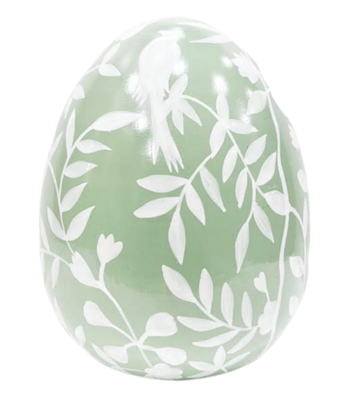 Soft Green And White Chinoiserie Egg