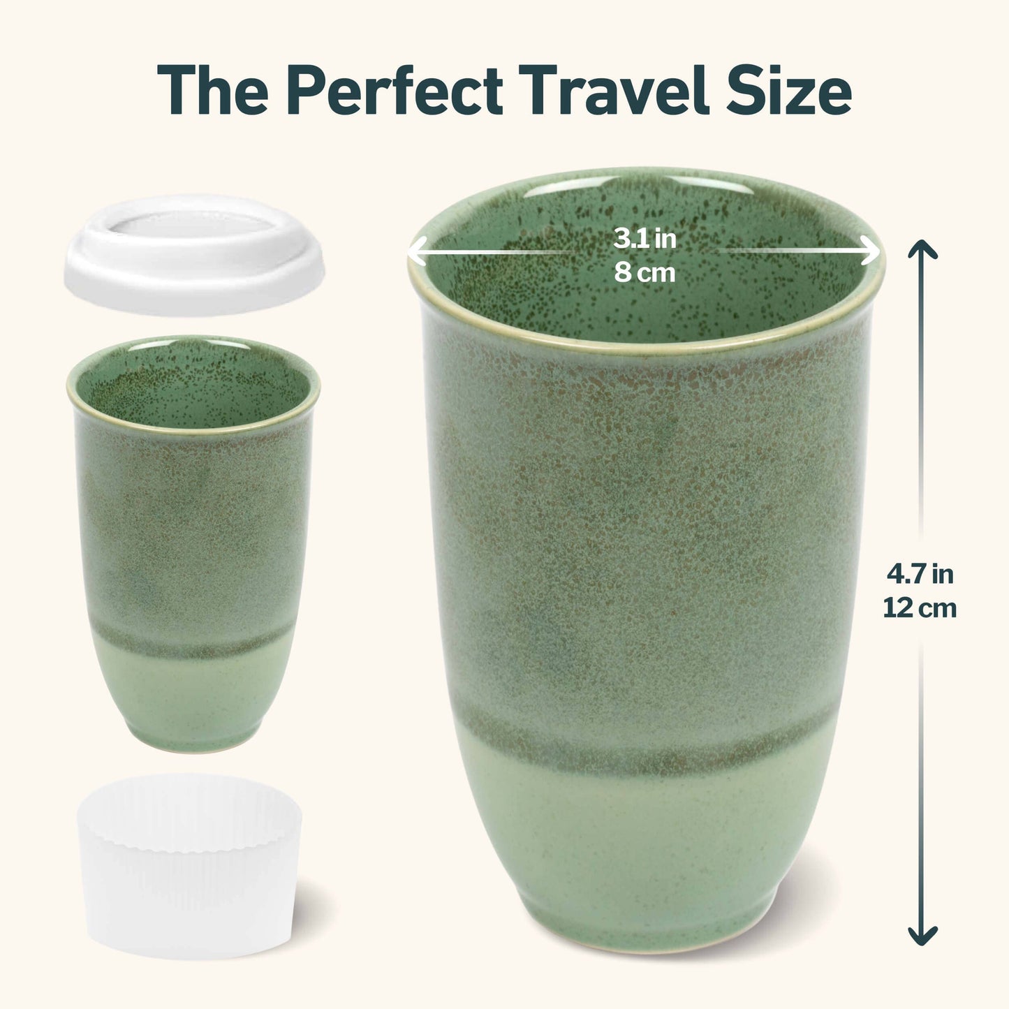 Emerald 12oz Ceramic Travel Mug