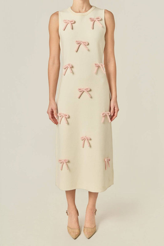Lila Bow Midi Dress