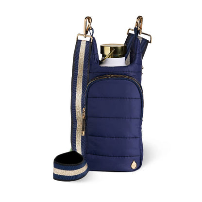 Navy Blue Matte HydroBag™ with Navy/Gold Strap