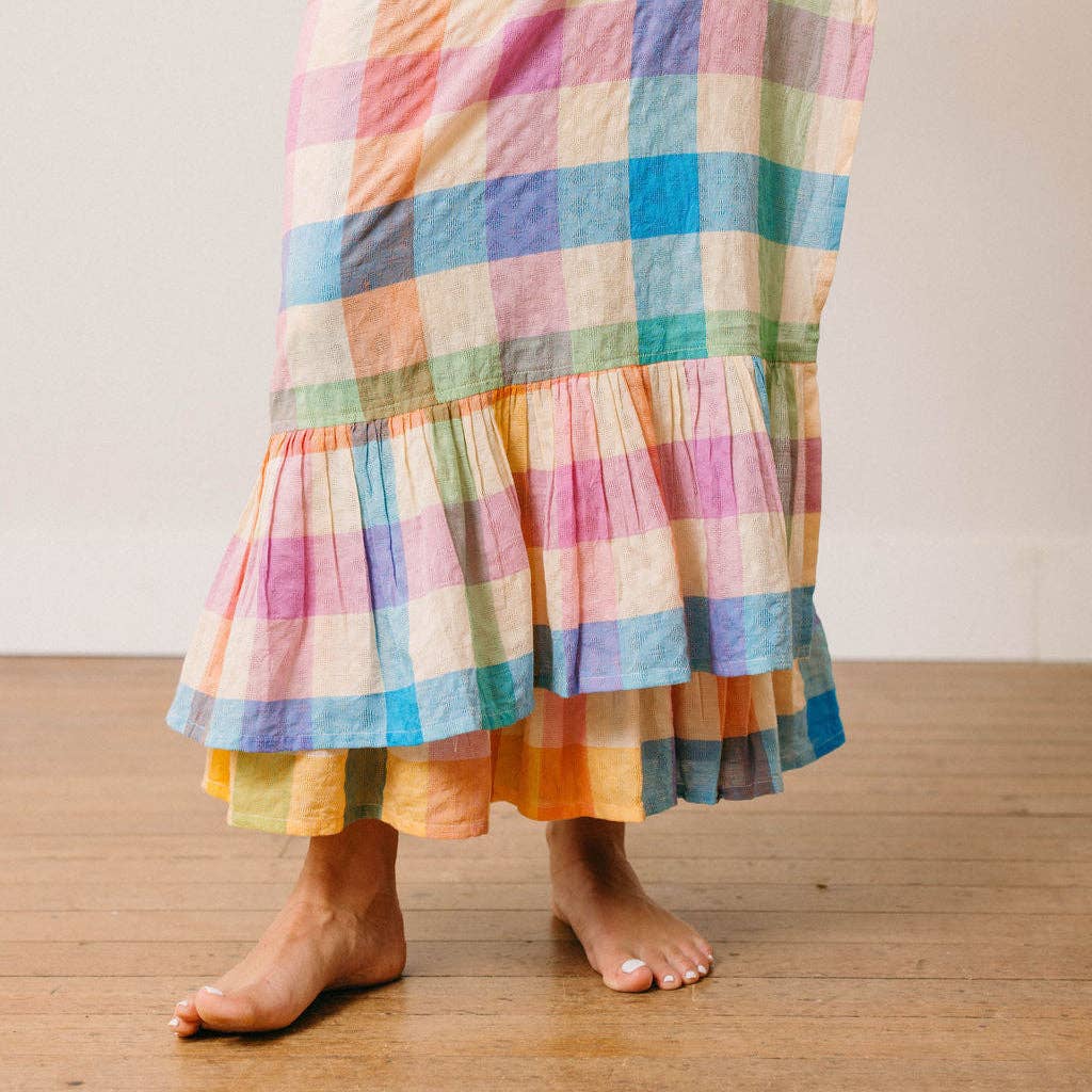 Rainbow Plaid Vienna Sarong
