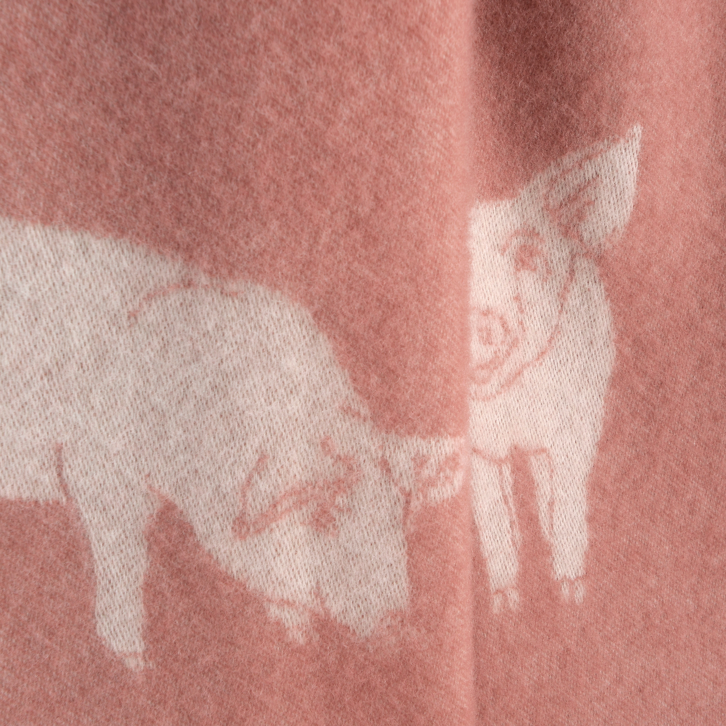 Piglet Pink Pure Wool Throw
