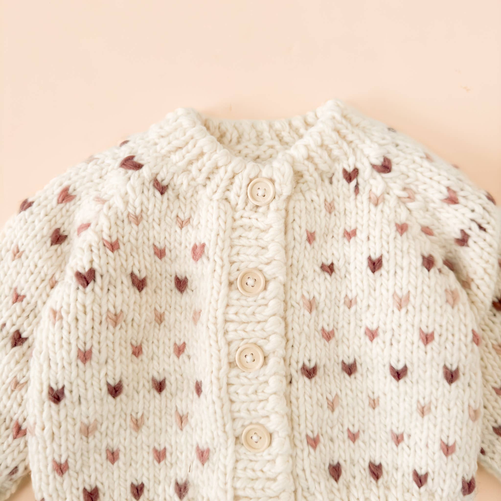 Mauve Hearts Sawyer Kids Cardigan