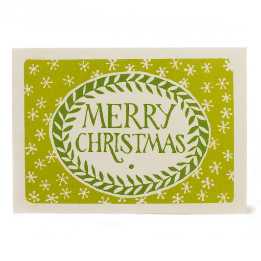 Merry Christmas Card in Sap + Grass