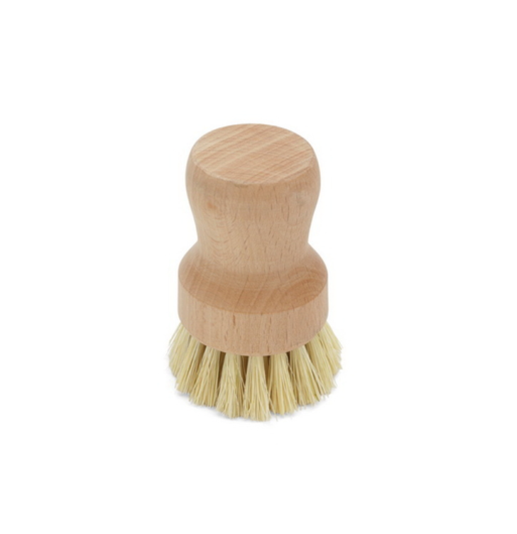Fox Run Small Natural Dish Brush with Fiber Bristles, 3"