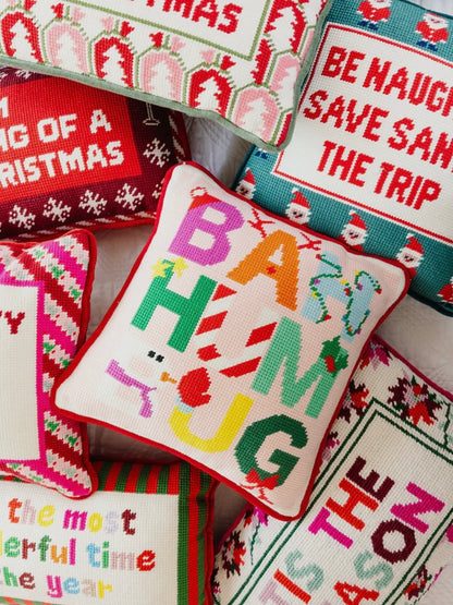 BAH HUMBUG Needlepoint Pillow