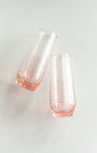 Handblown Hammered Champagne Flutes | Set of 2