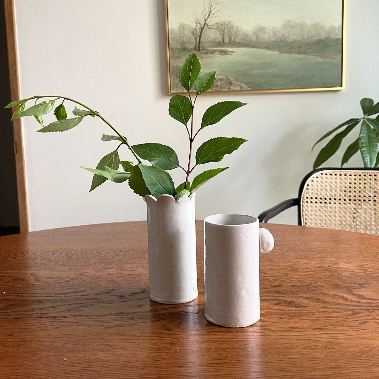 Scallop Stoneware Vase