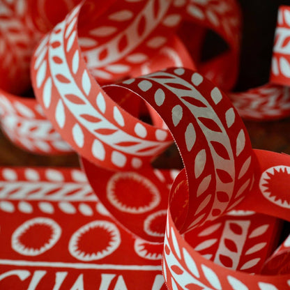 Red + White Paperchain