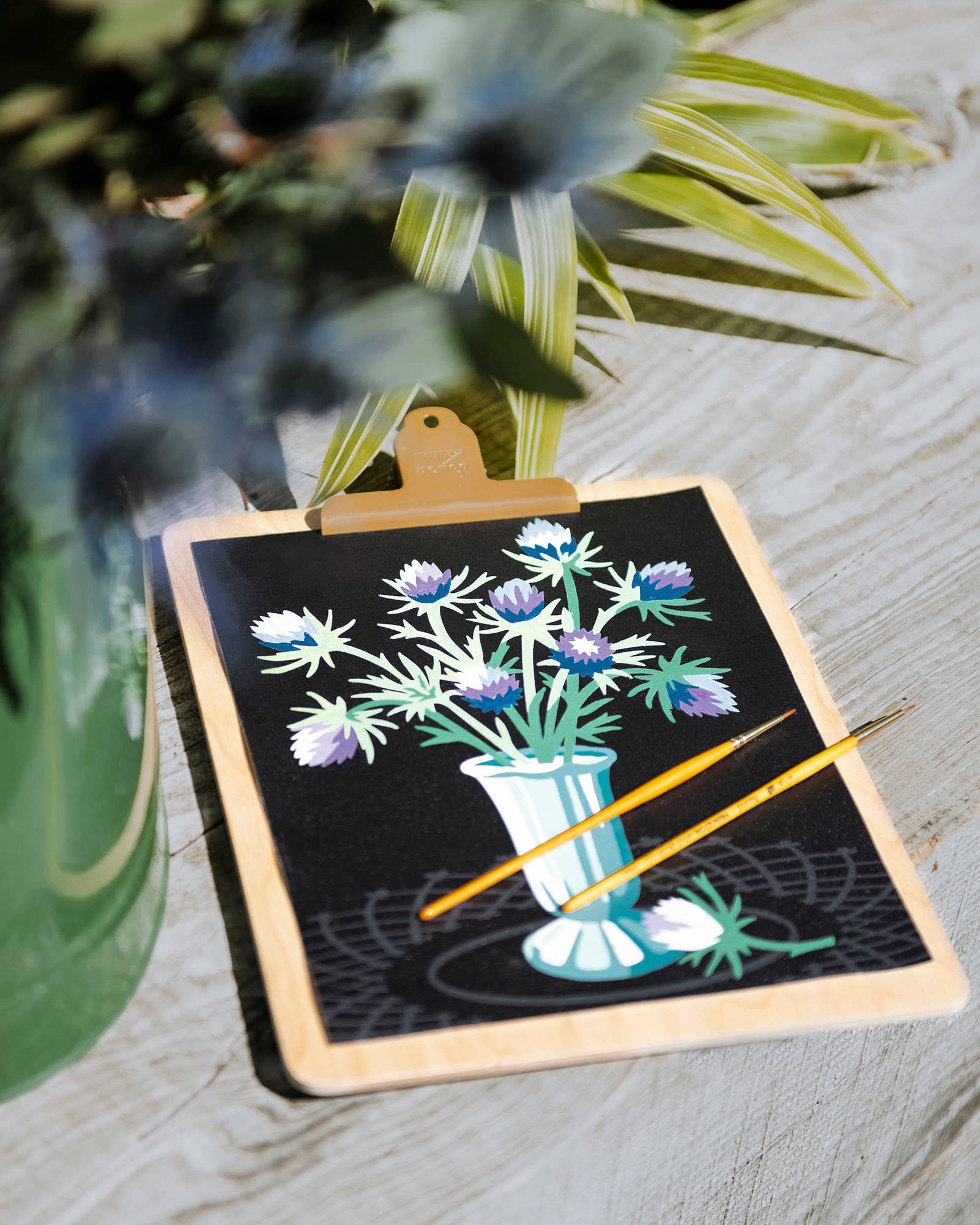 Thistles in Vase Paint-by-Number Kit