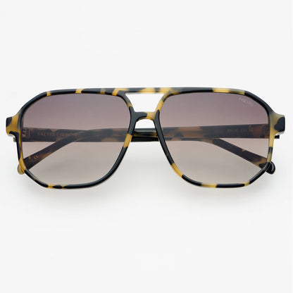 Billie Tortoise + Gray Unisex Aviator Sunglasses