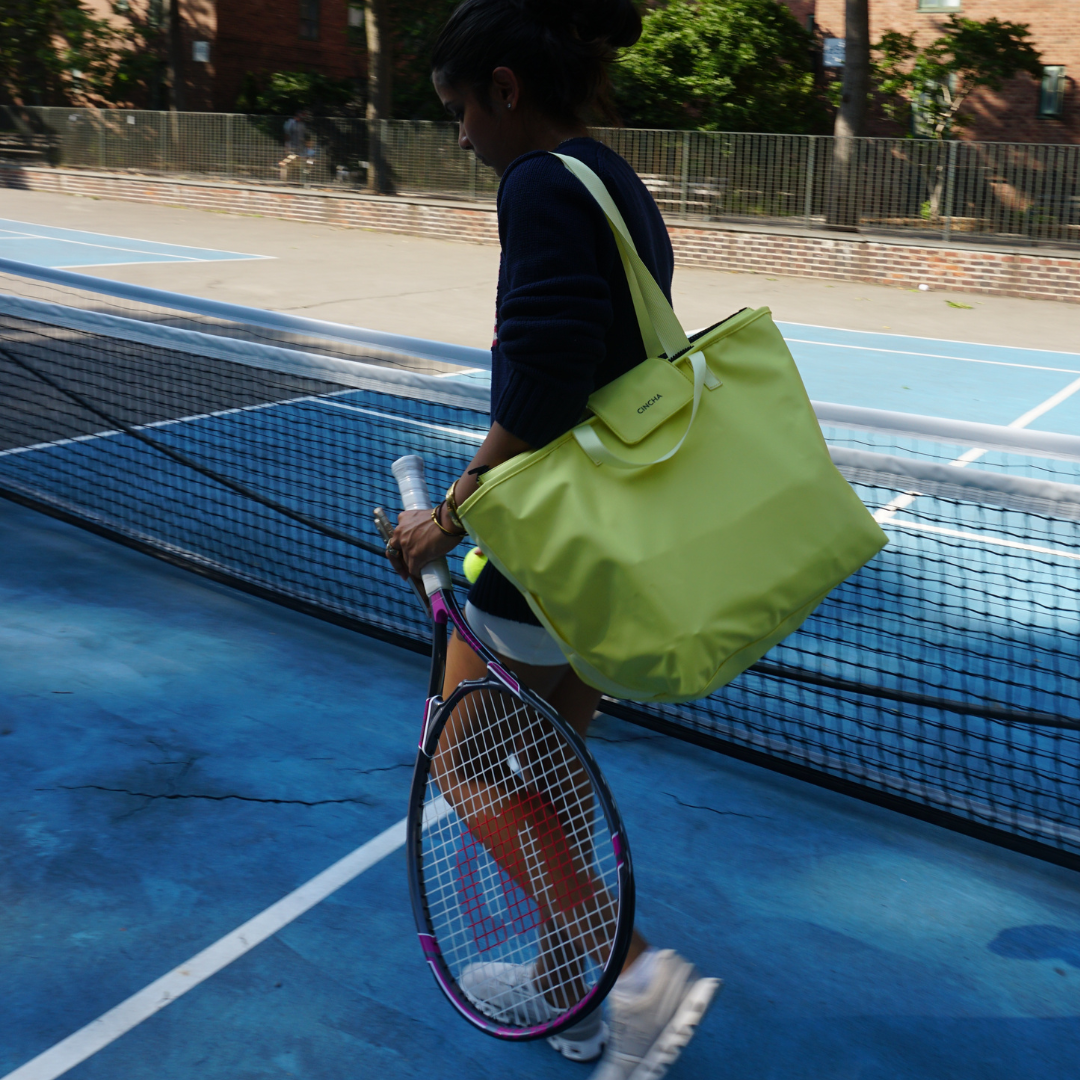 The Nylon Zip-All Tote By Cincha In Citron