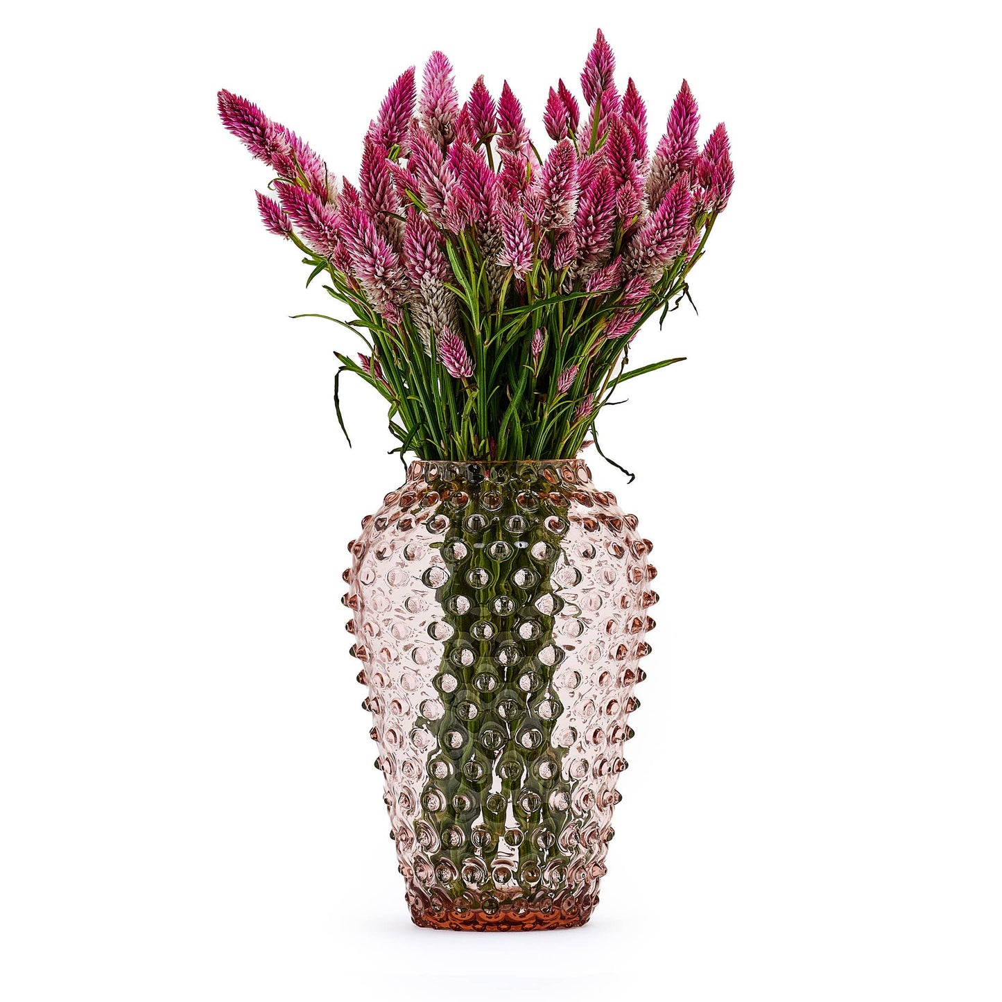 Night Iris Hobnail Barrel Vase