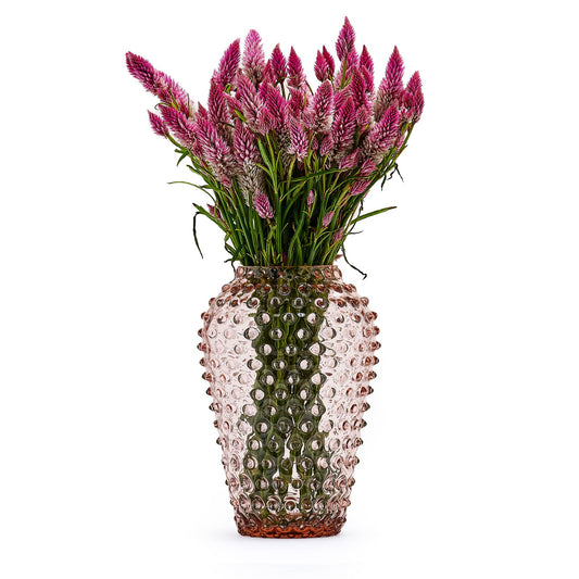 Night Iris Hobnail Barrel Vase