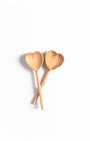 Olive Wood Heart Spoon Set