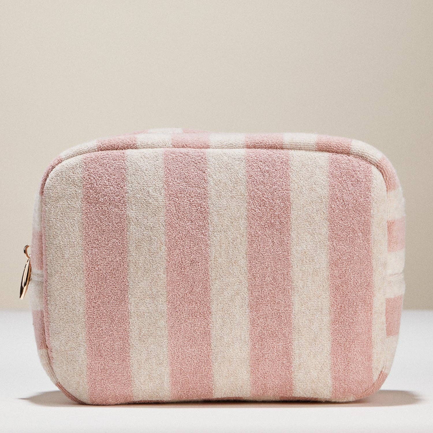 Striped Terry Fabric Travel Pouch