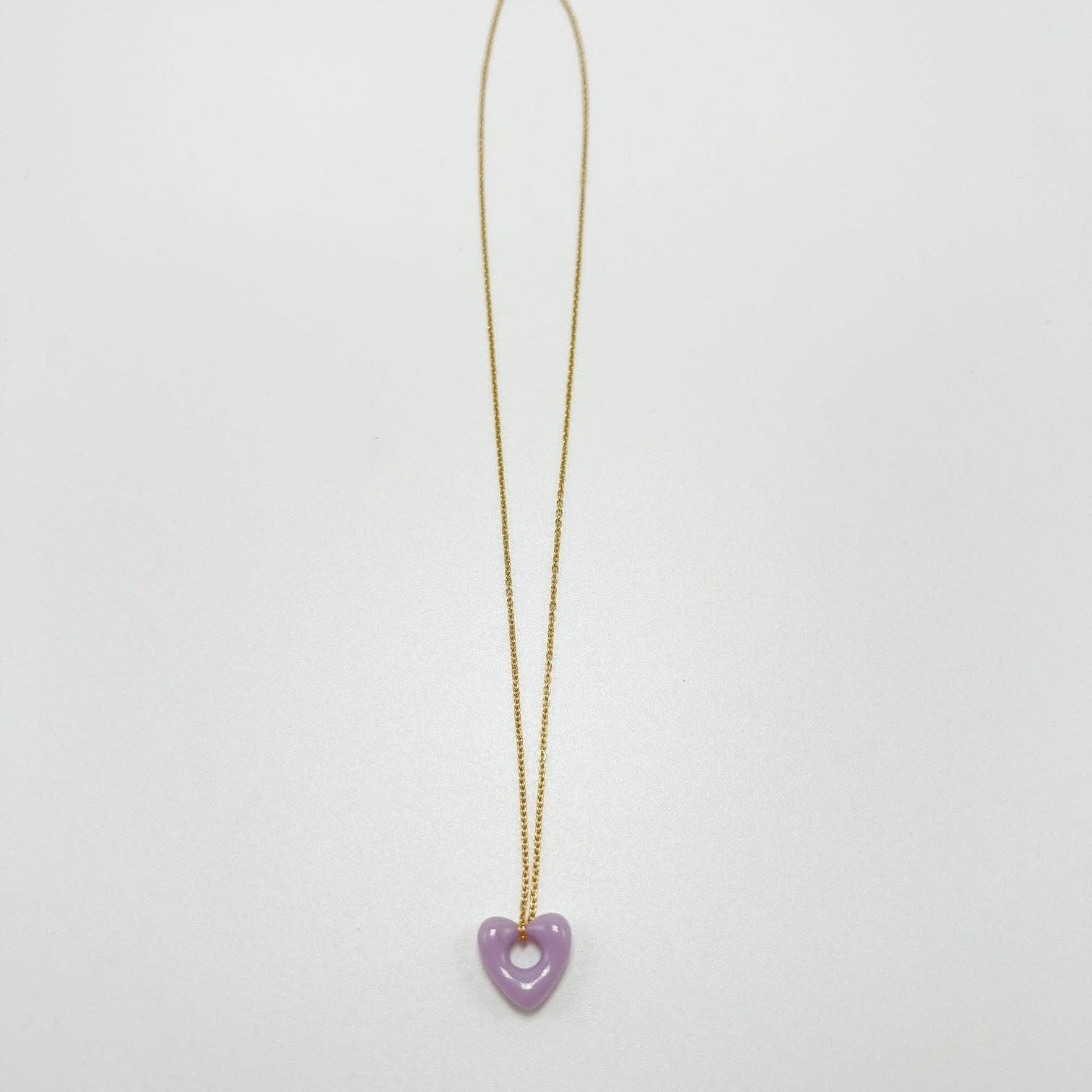Signature Heart Necklace In Lavender