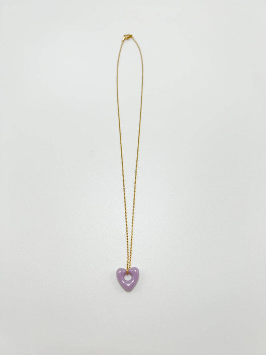Signature Heart Necklace In Lavender