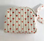 Handmade Red Hearts Quilted Pouch