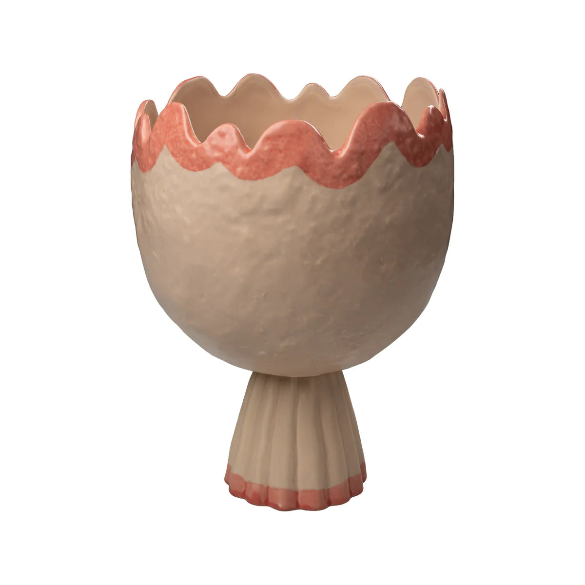 Pink & Red Rickrack Small Cachepot