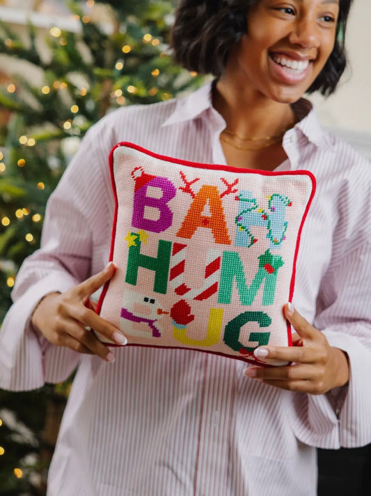 BAH HUMBUG Needlepoint Pillow