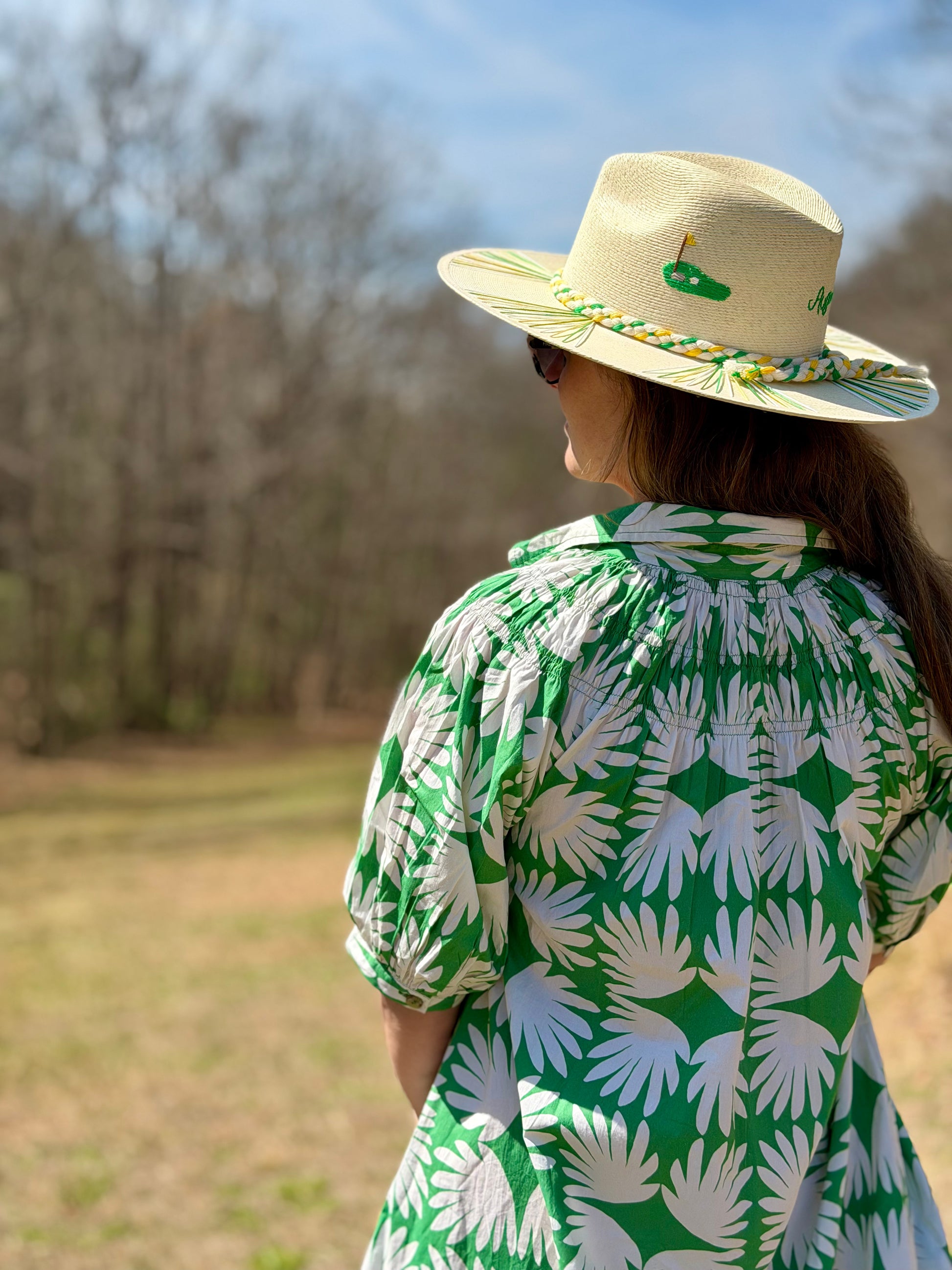 Hole in One Green Palm Hat