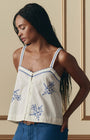 The Weekend Tank With Hanky Embroidery