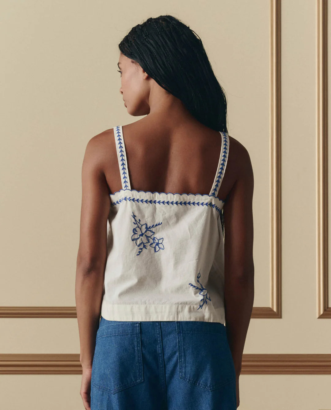 The Weekend Tank With Hanky Embroidery