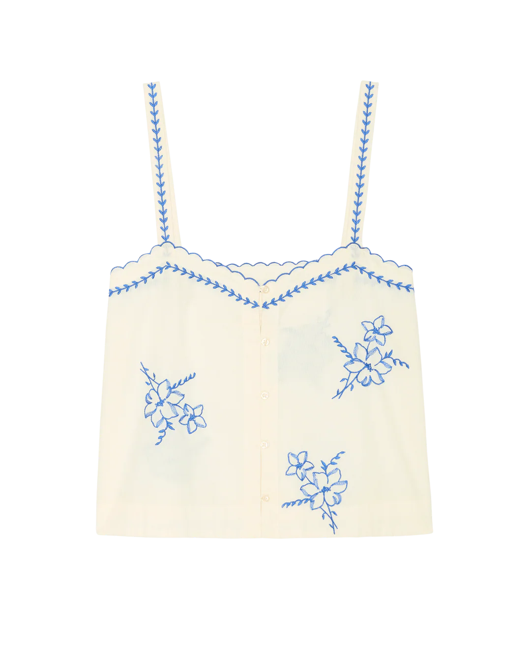 The Weekend Tank With Hanky Embroidery