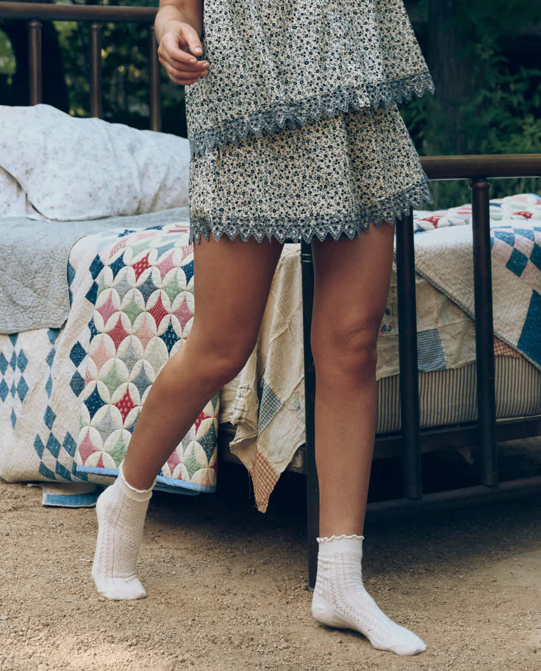 The Smocked Eyelet Sleep Shorts