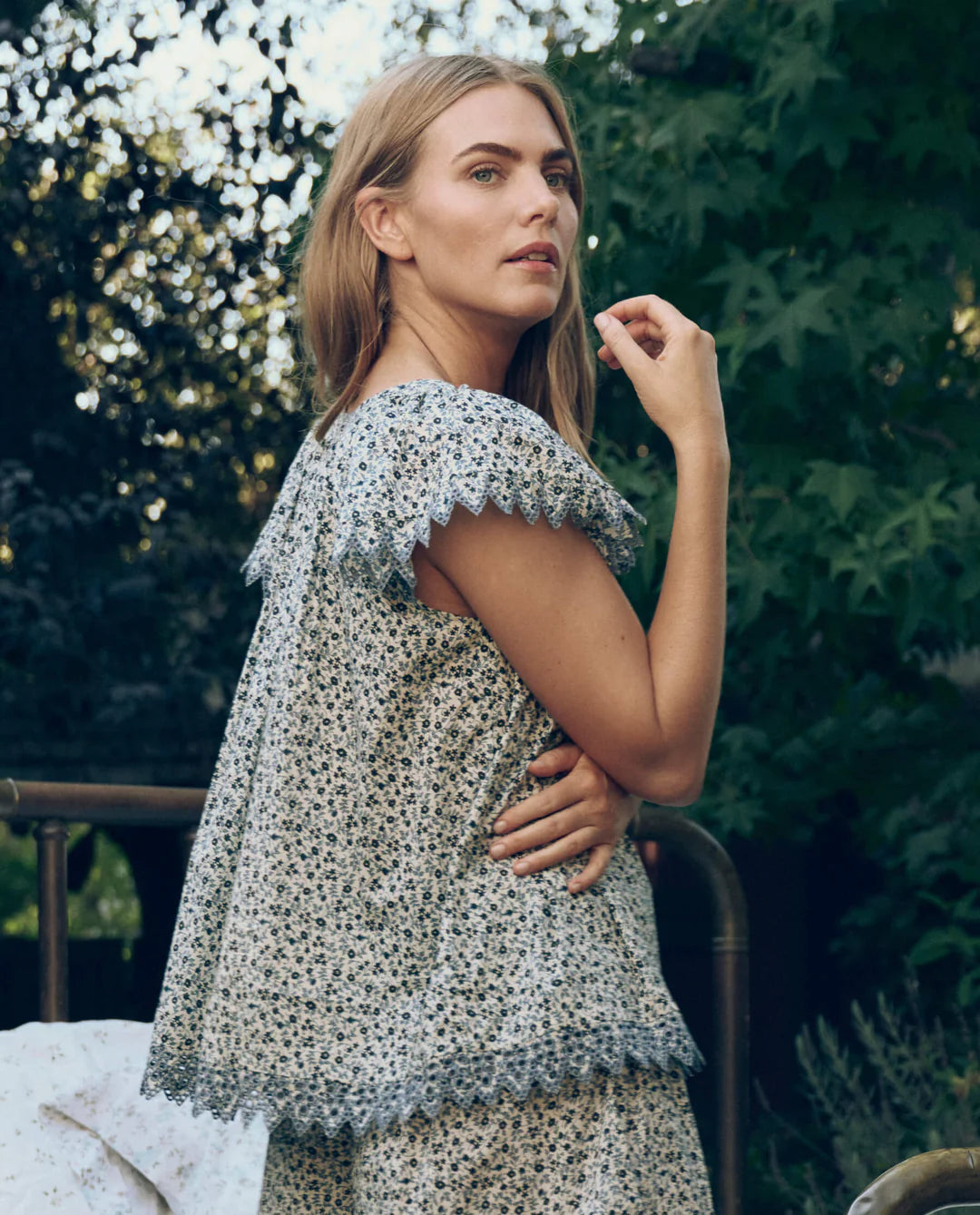 The Flutter Sleeve Sleep Top