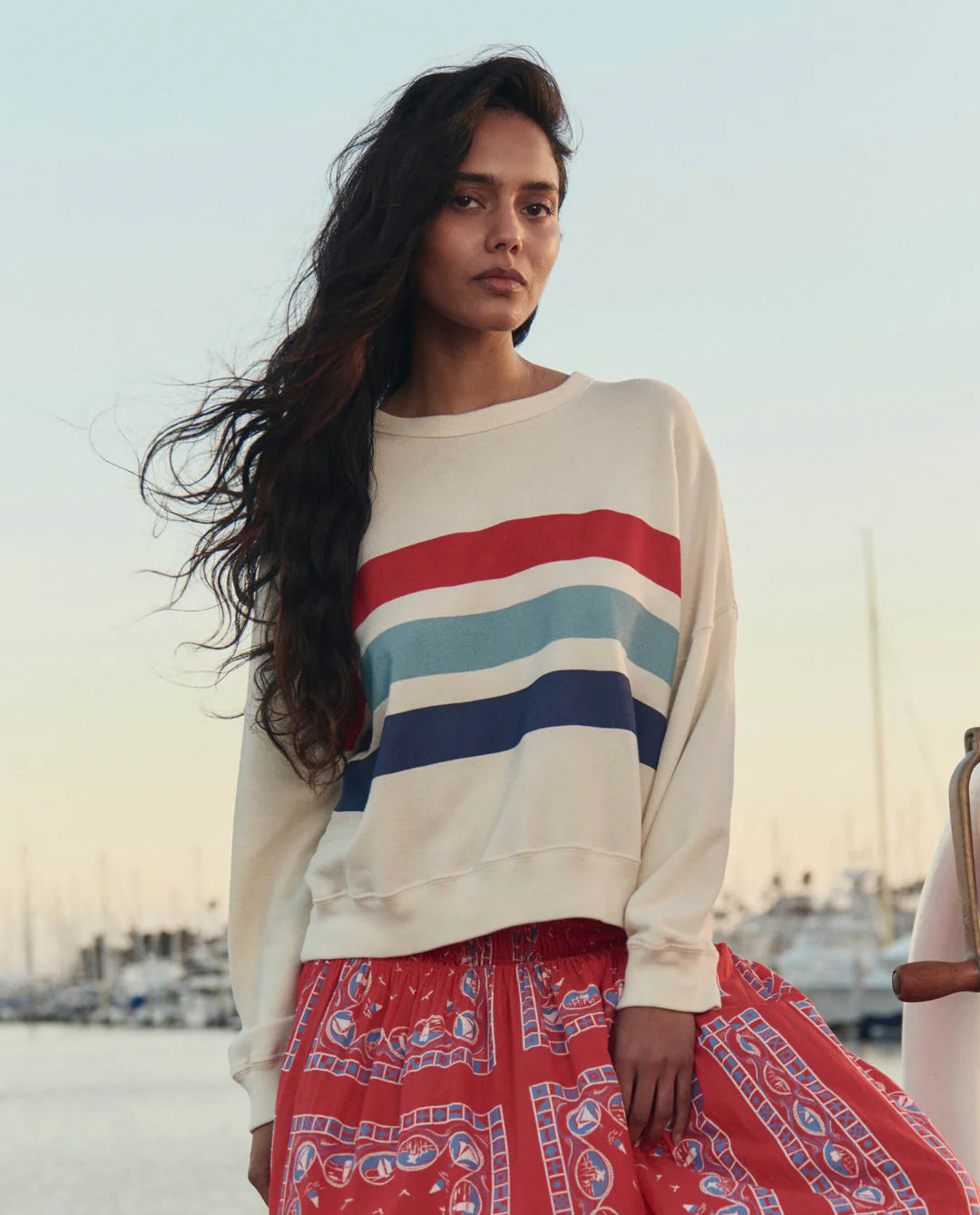 The Teammate Sweatshirt Saltwater Stripe