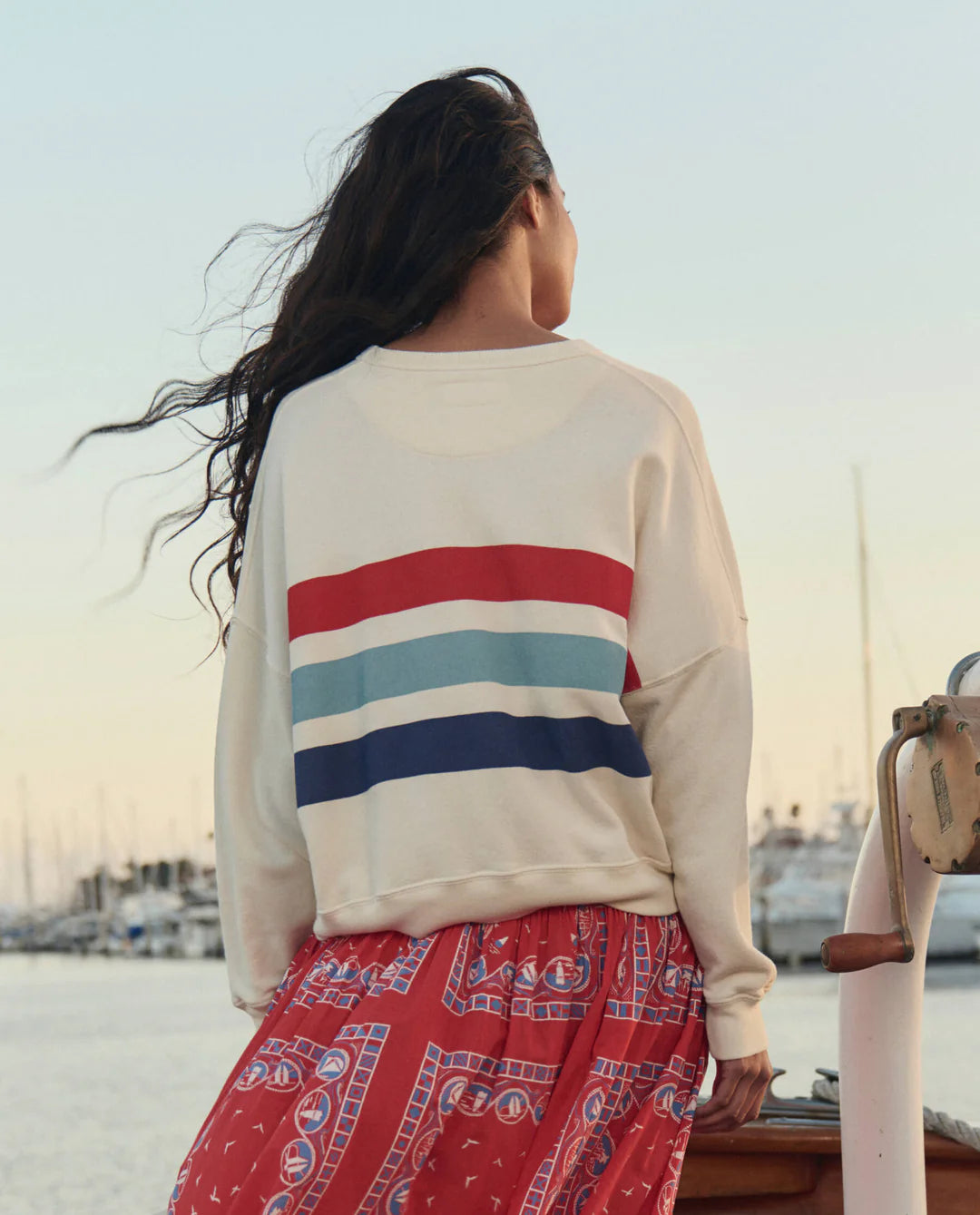The Teammate Sweatshirt Saltwater Stripe