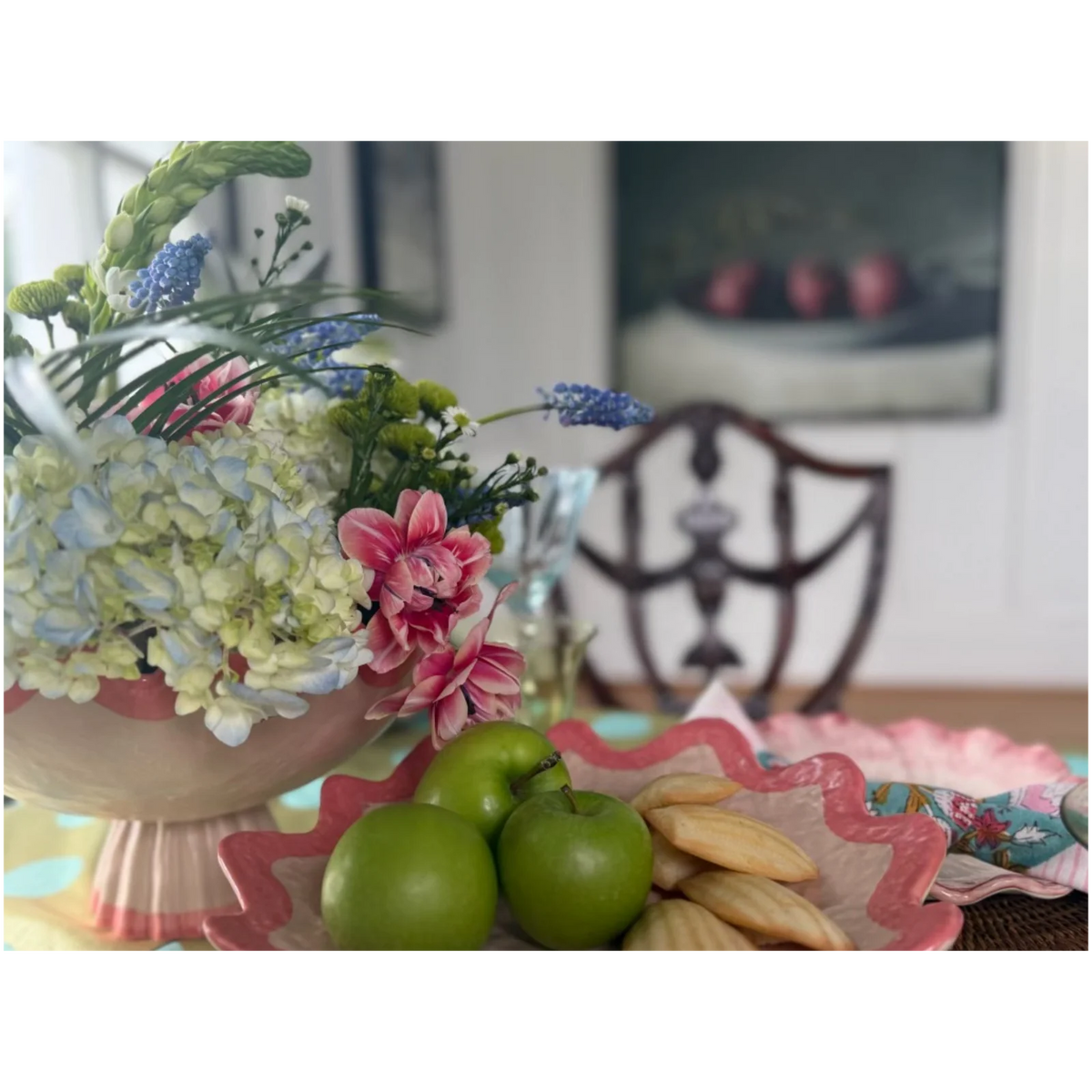 Pink & Red Rickrack Cake Plate