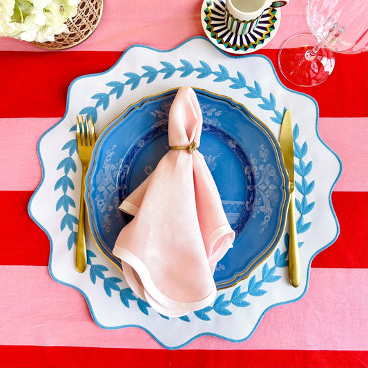 Blue & White Ivy Placemats
