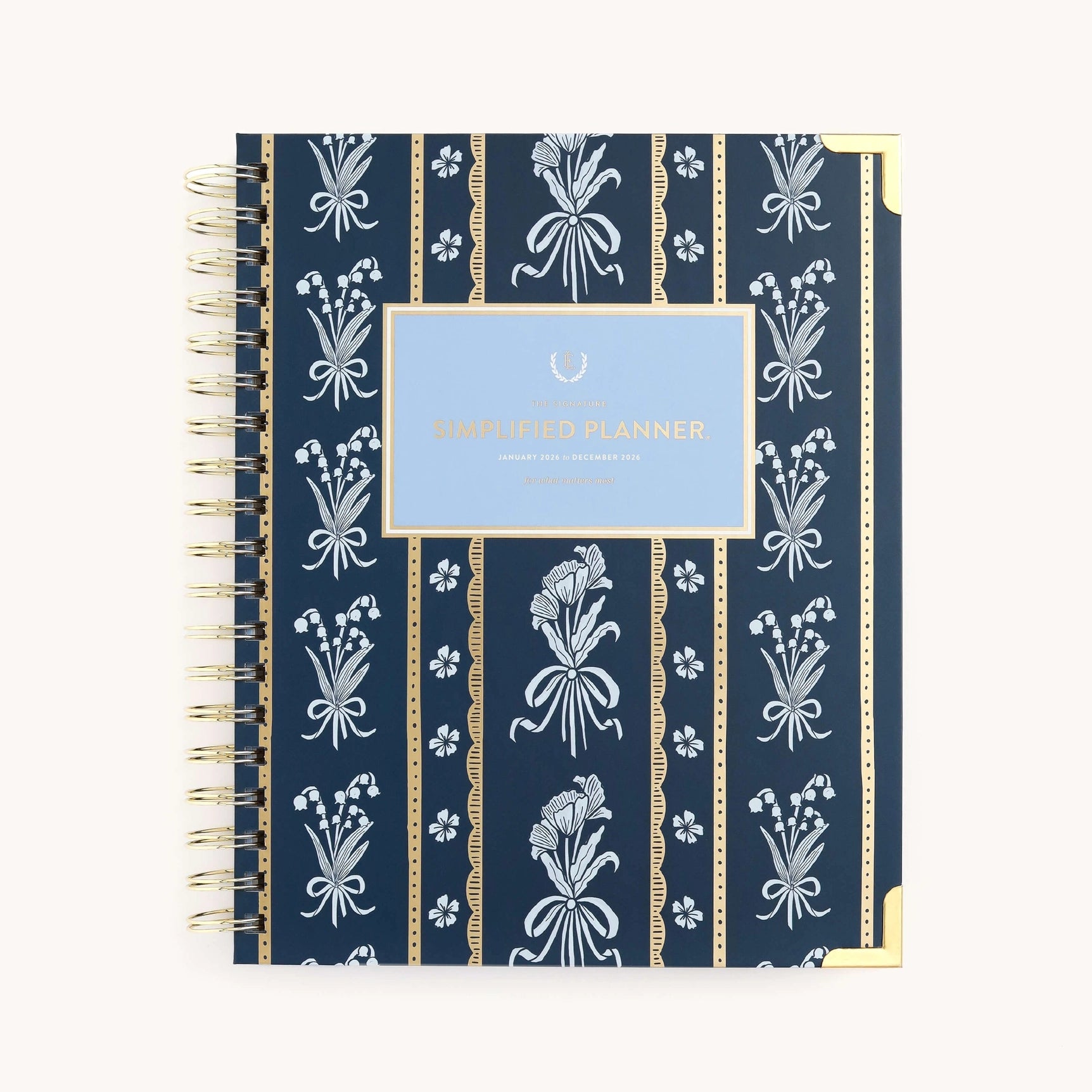 Emily Ley 2026 Poppy Posies Spiral Weekly Simplified Planner