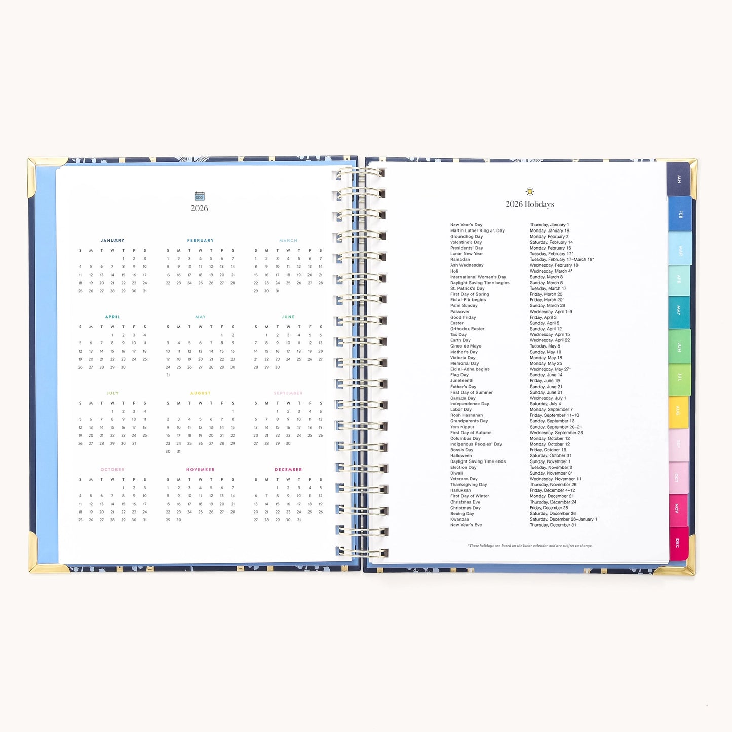 Emily Ley 2026 Poppy Posies Spiral Weekly Simplified Planner