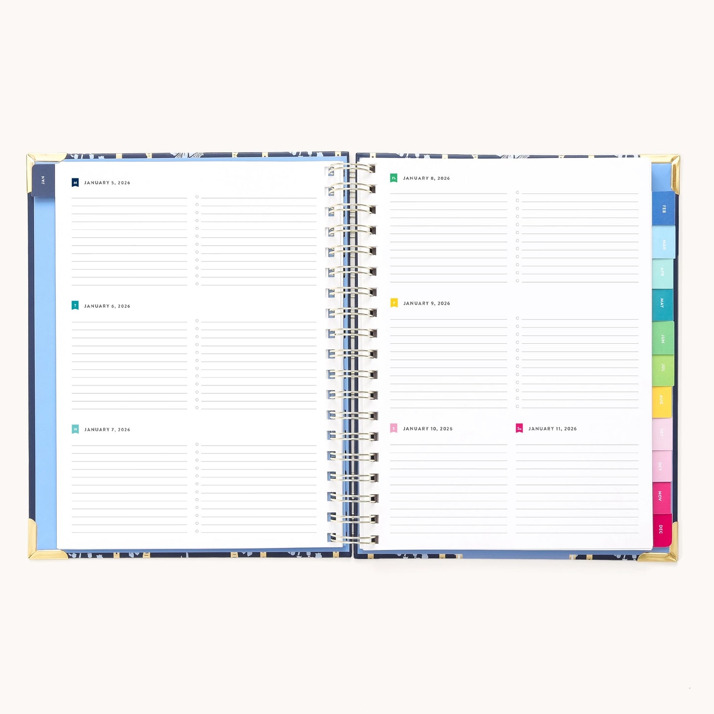 Emily Ley 2026 Poppy Posies Spiral Weekly Simplified Planner