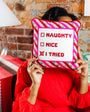 I Tried Holiday Needlepoint Pillow