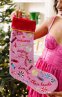 Sugarplums Embroidered Christmas Stocking