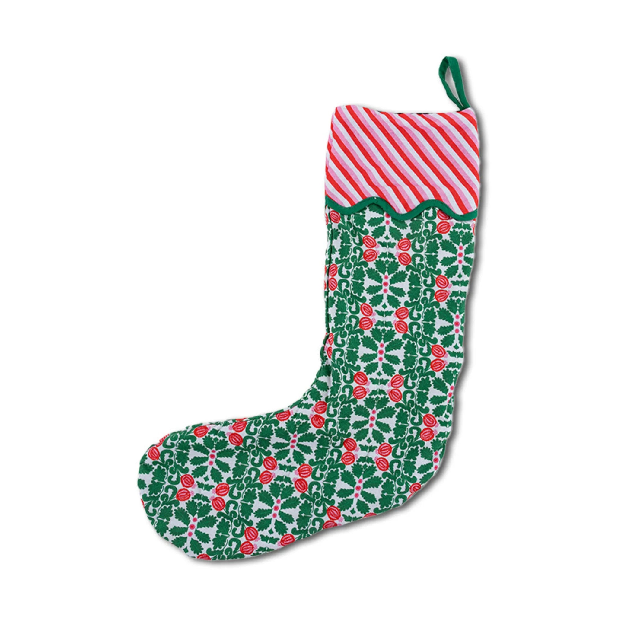 Pomegranate Embroidered Christmas Stocking